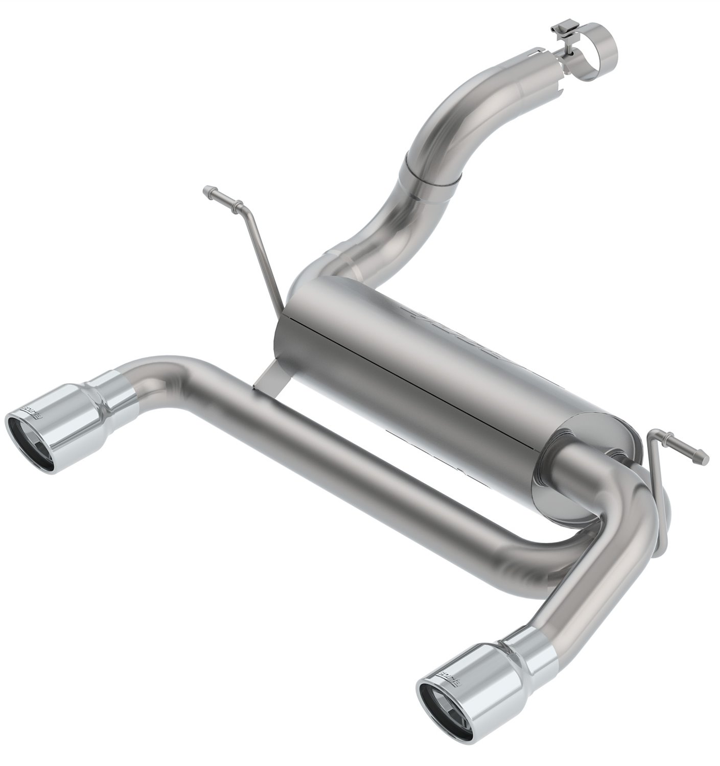 Axle-Back Exhaust System Fits 2018-2019 Jeep Wrangler JL/ JLU 2.0L - "Touring" Muffler - Polished Tips