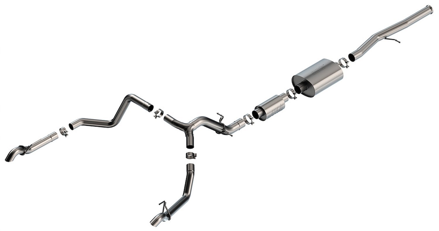 Cat-Back Exhaust System Fits Select Chevy Silverado 1500 ZR2 6.2L 4WD, GMC Sierra 1500 AT4X 6.2L 4WD [S-Type Muffler]