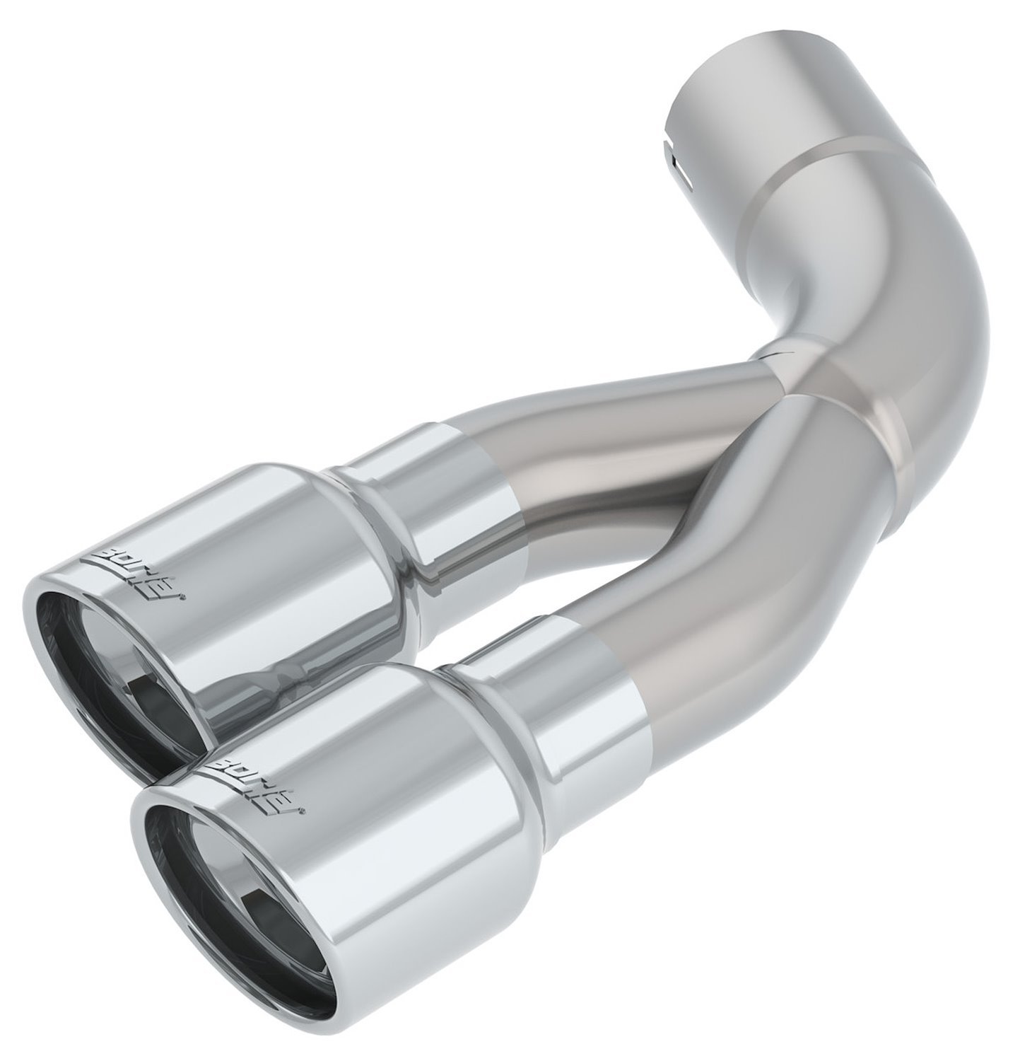 Dual Round Stainless Steel Exhaust Tip 3-1/2 in. D x 6 in. L - Polished Finish