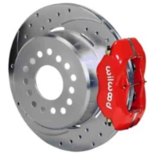 12 in. Wilwood Drilled Rotors / 4 Piston Red Calipers With Parking Brake