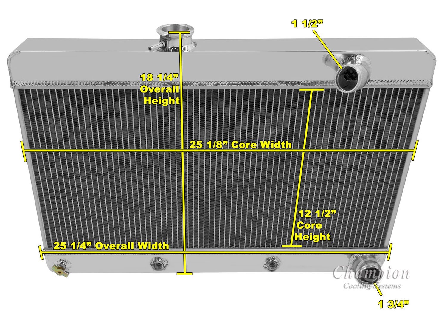 All Aluminum Radiator 1961-63 Pontiac GTO, Tempest, Le Mans