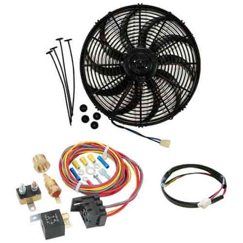 Swept-Blade 16" Electric Cooling Fan Kit