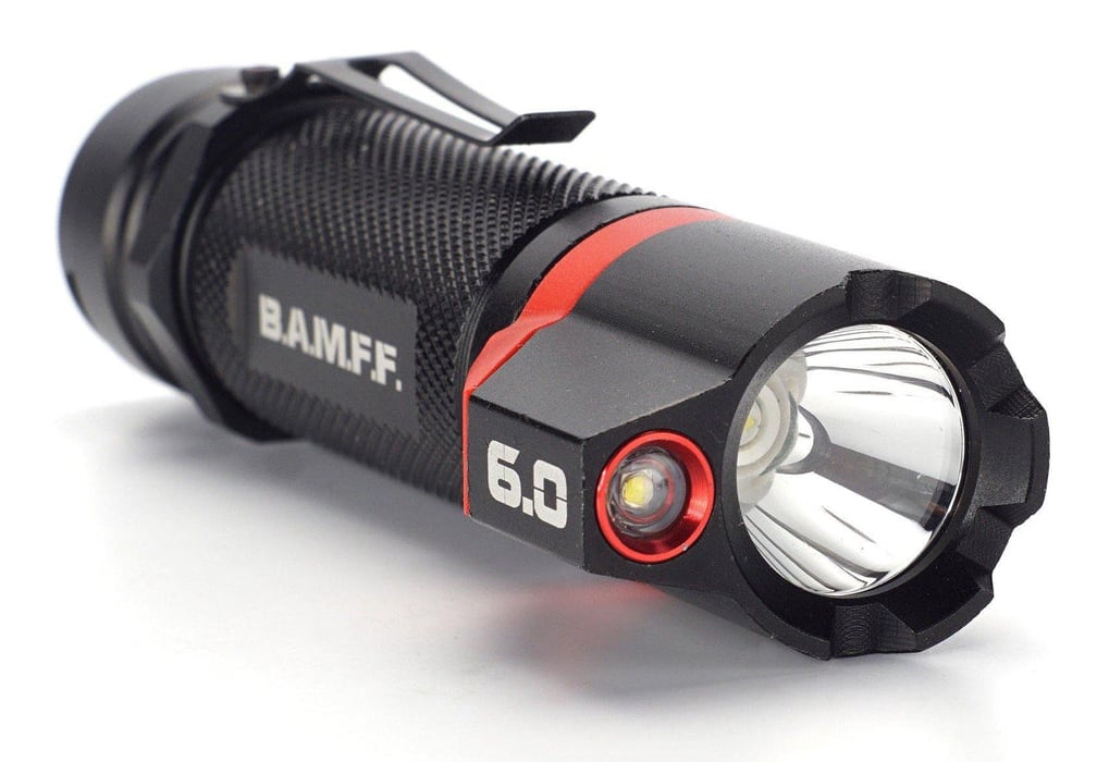 BAMFF 6.0 Rechargable Dual LED Tactical Flashlight, 600 Lumens, with CREE LEDs