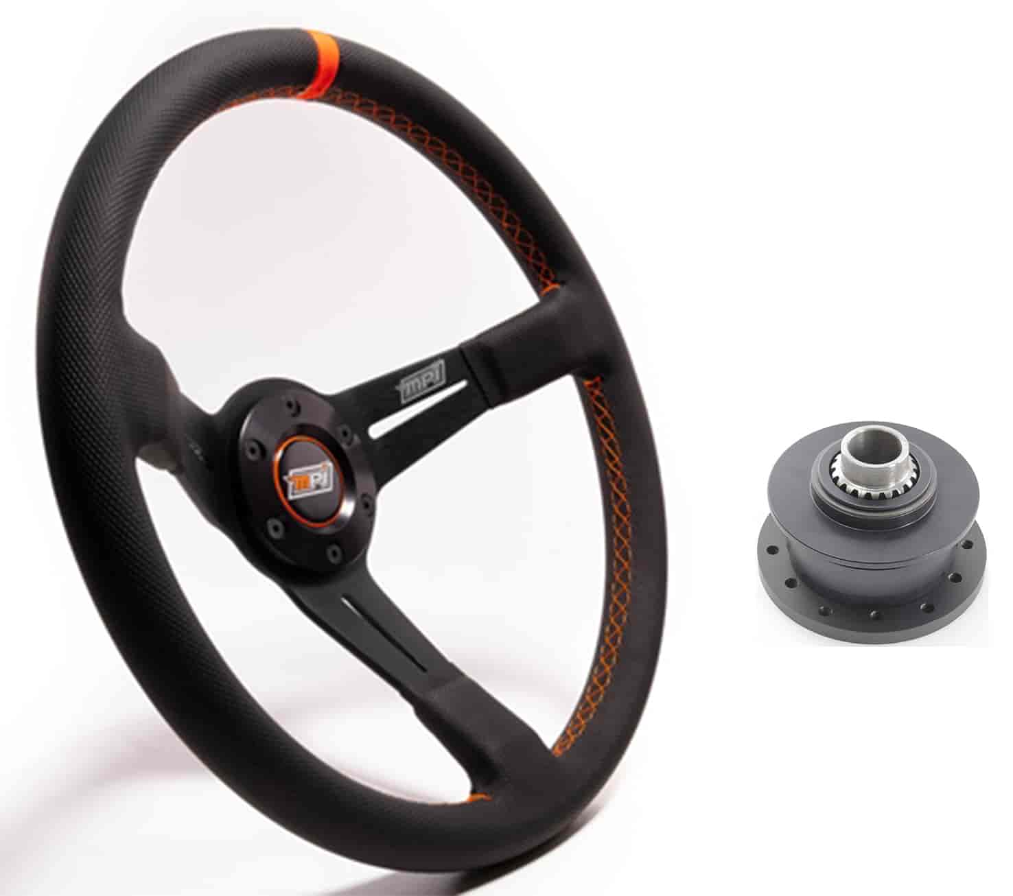 Track Day/Drifting 14 in. Steering Wheel Kit w/Quick-Release Hub