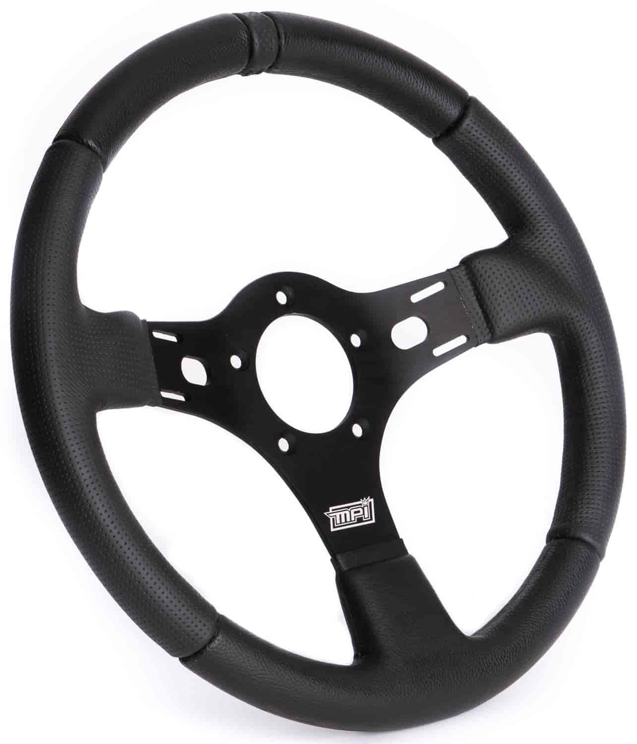 Drag Race Steering Wheel 13 in. Diameter, Black Center Marker
