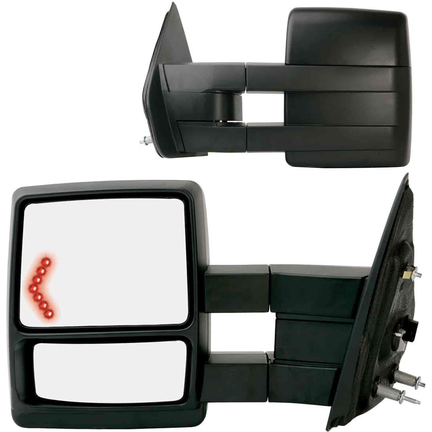 OEM Style Replacement mirror set for 09-12 Ford F150 extendable towing mirror w/LED Arrow turn signa