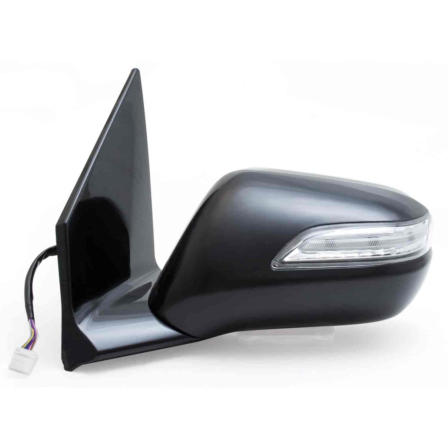 OEM Style Replacement mirror for 10-13 ACURA MDX w/turn signal & memory blue lens driver side mirror