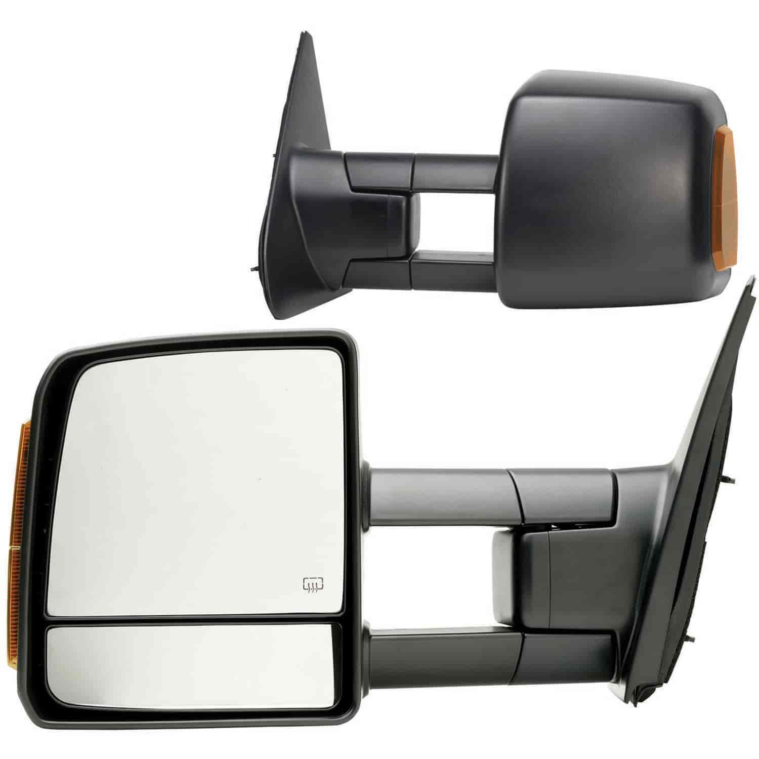 OEM Style Replacement mirror set for 07-14 Toyota Tundra Pick-Up 08-14 Sequoia extendable towing mir
