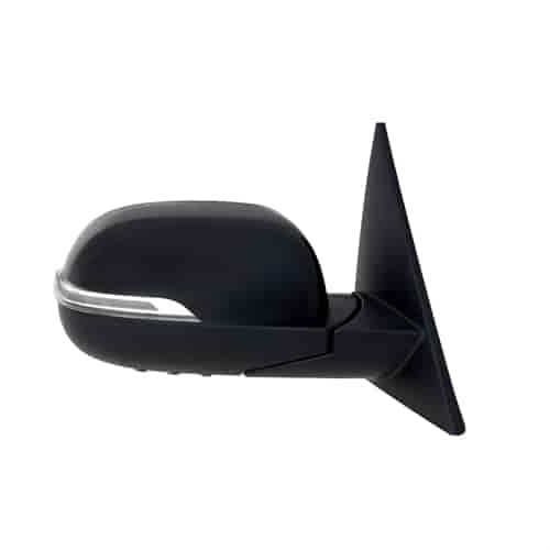 OEM Style Replacement Mirror for 14-17 KIA Soul textured black w/PTM cover w/turn signal foldaway w/