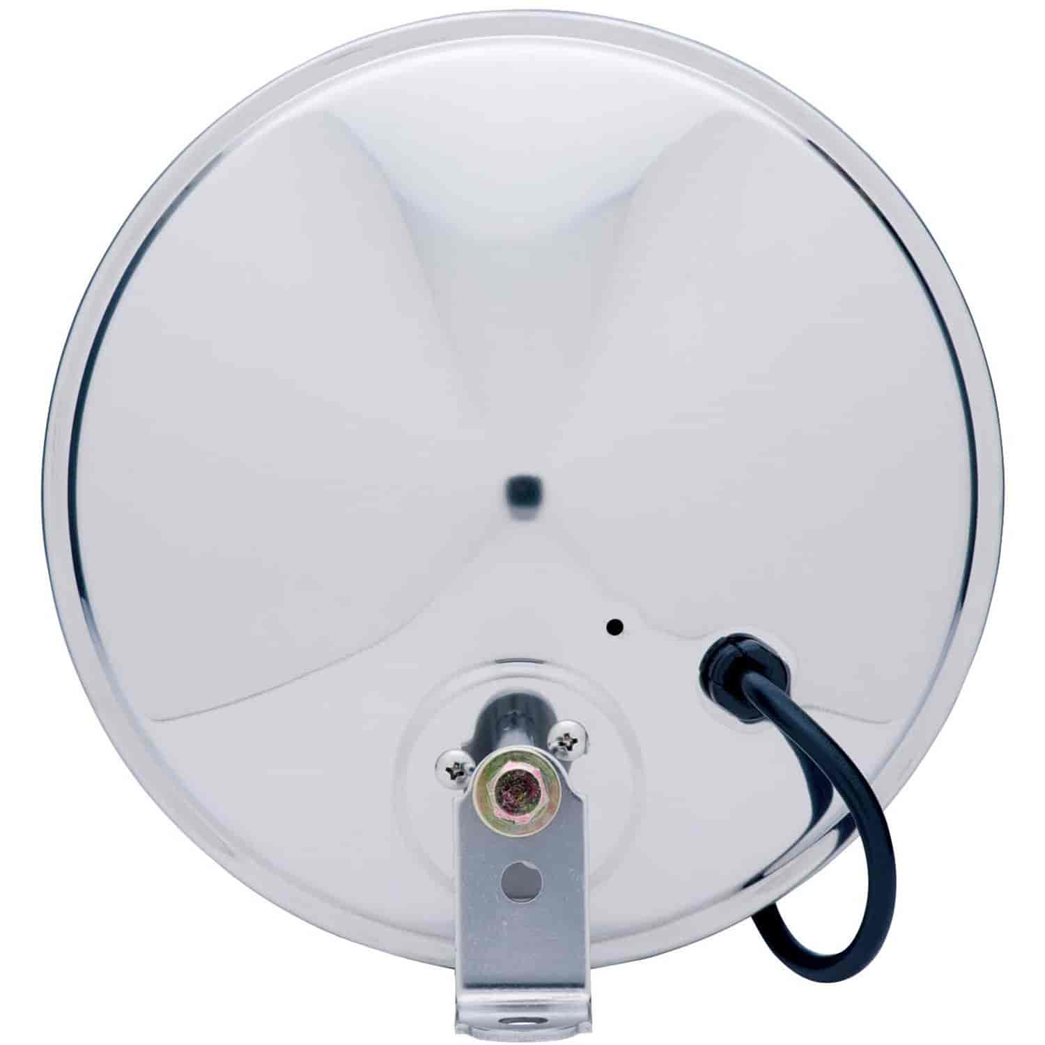 Clamp on Spot Mirror HD 8 1/2 round convex SS offset heated Easy Clamp-on Installation Convex Lens increases visibility.
