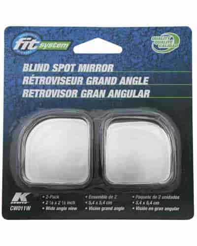 3 1/8 x 2 1/8 Wedge 2pcs. Easy Stick-on Installation. Convex Lens increases visibility. Includes adh