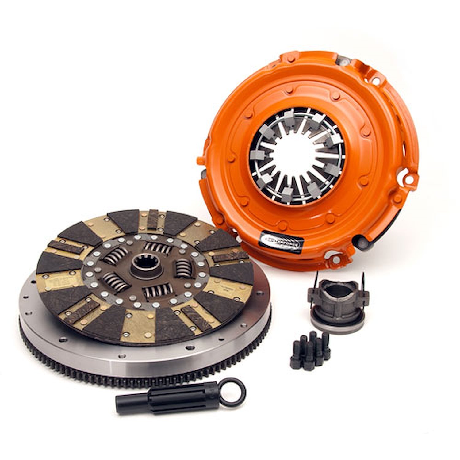 Dual Friction Clutch Kit Includes Pressure Plate, Clutch Disc, Throwout Bearing, Alignment Tool