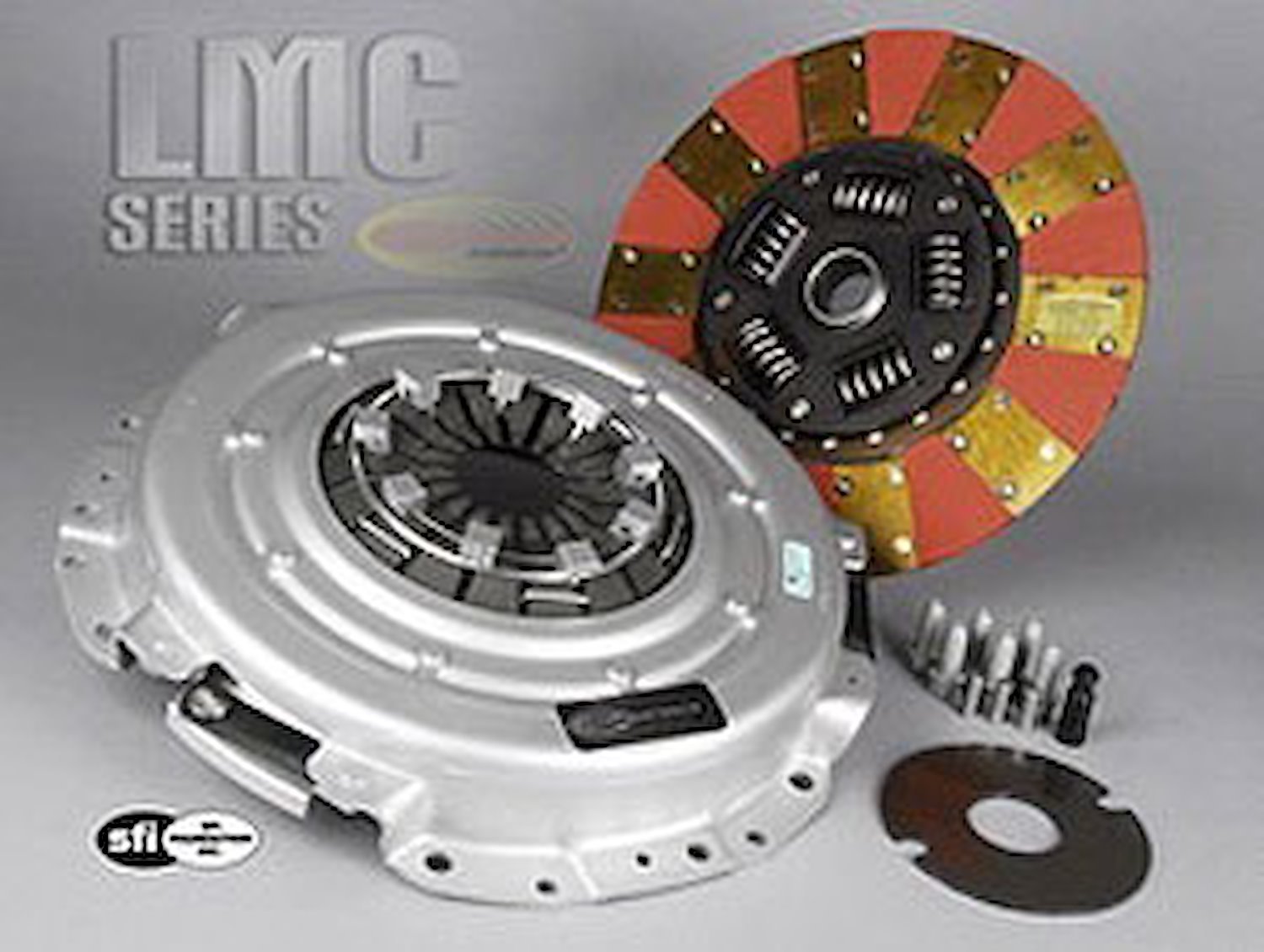 LMC Series Clutch Kit Includes Pressure Plate, Disc, Bolts, Dowel Pins, Shim and Bleed Kit