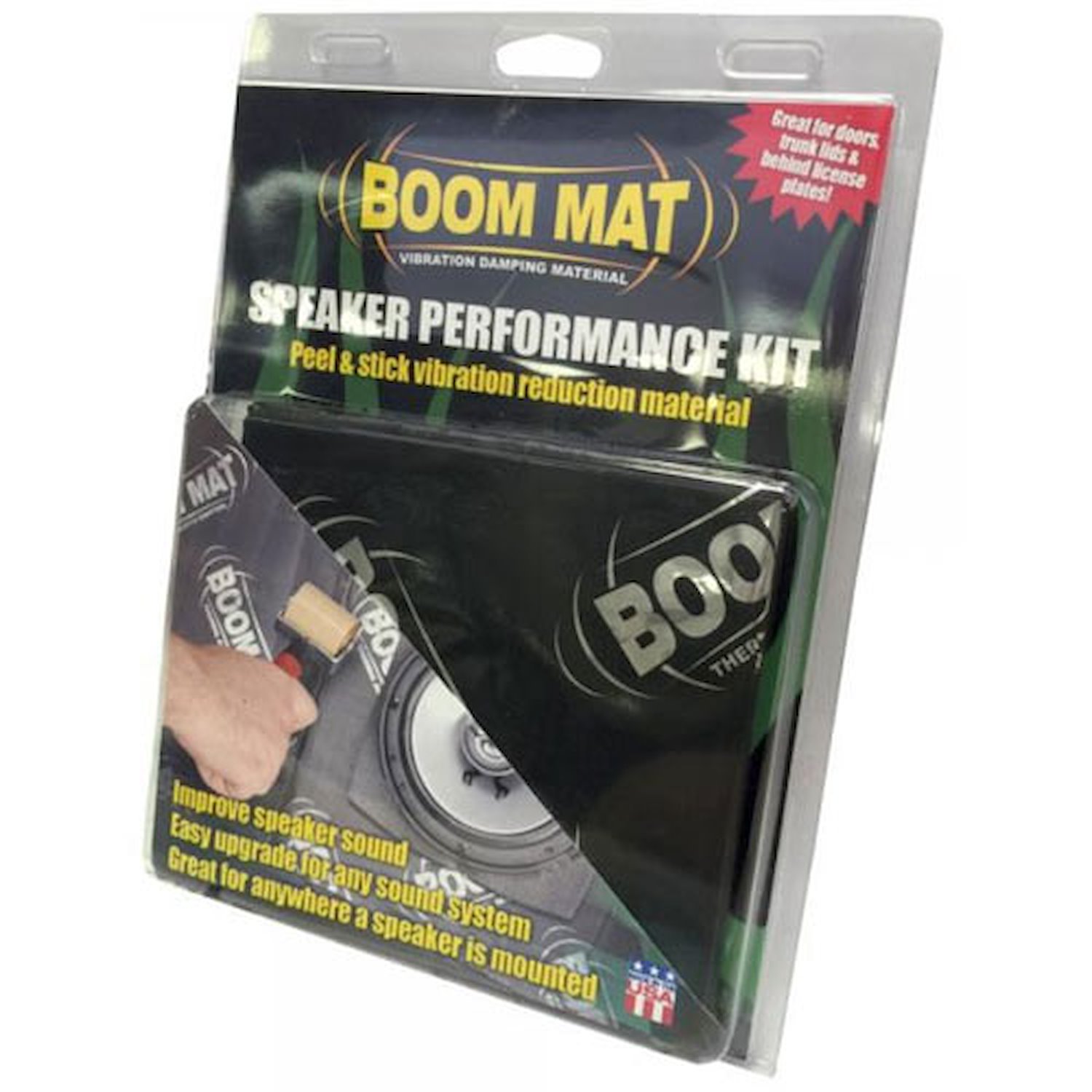 Speaker Performance Kit Includes: 2- 12" x 12.5" Boom Mat Damping Material Sheets