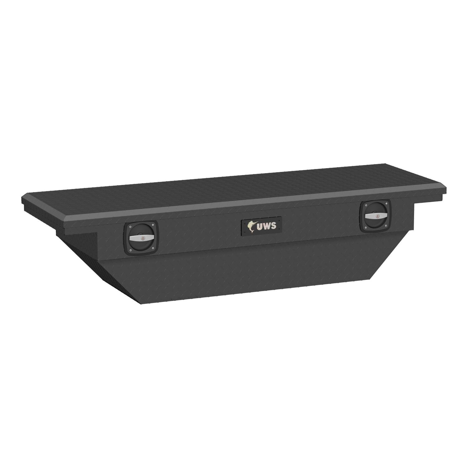 63 in. Secure Lock Angled Low-Profile Truck Tool Box [Matte Black]