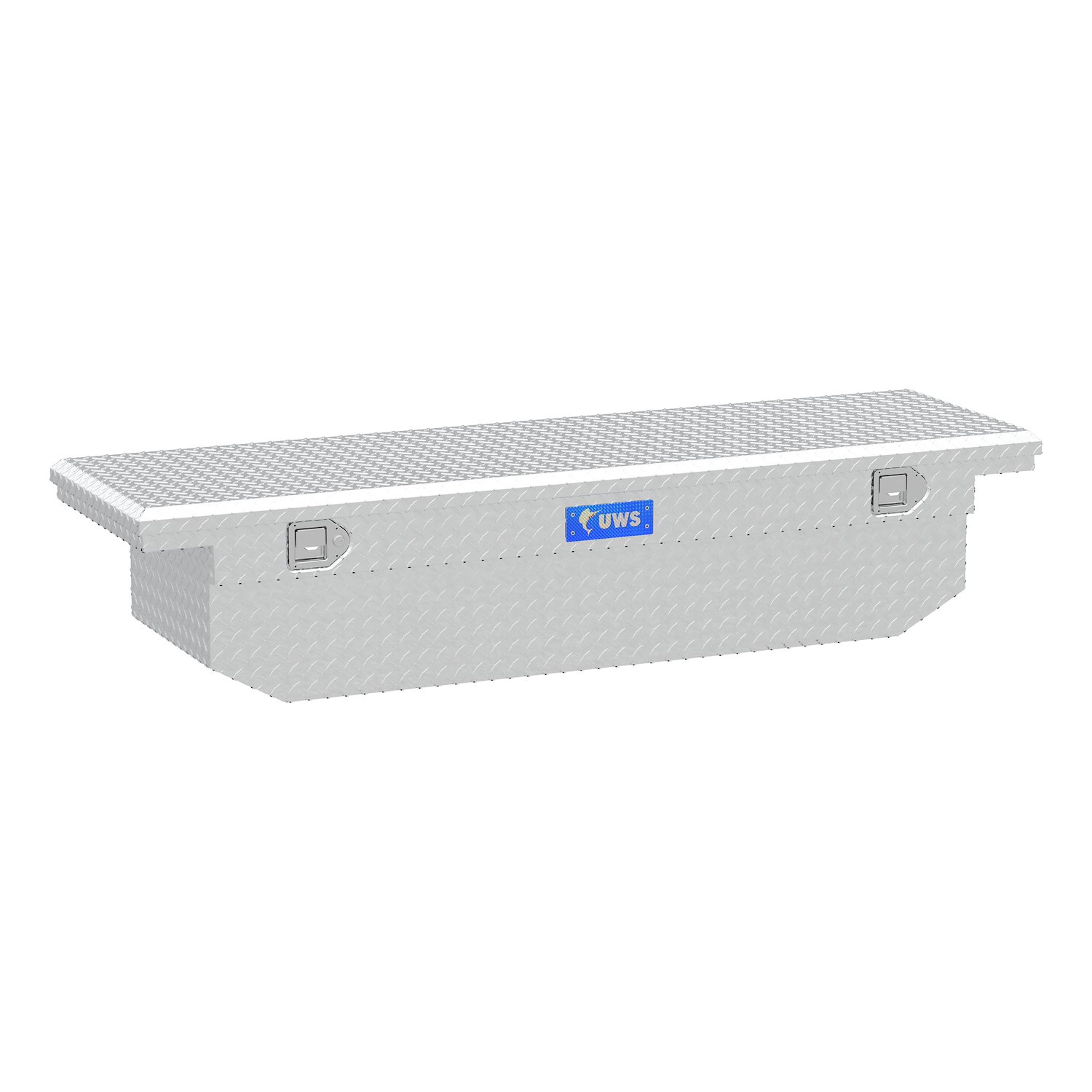 69 in. Angled Crossover Low-Profile Truck Tool Box [Bright Aluminum]