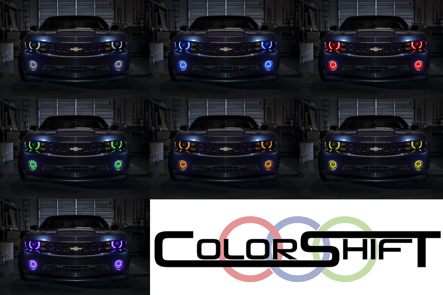 Chevrolet Camaro RS 2010 2013 LED ColorSHIFT Halo Kit Simple
