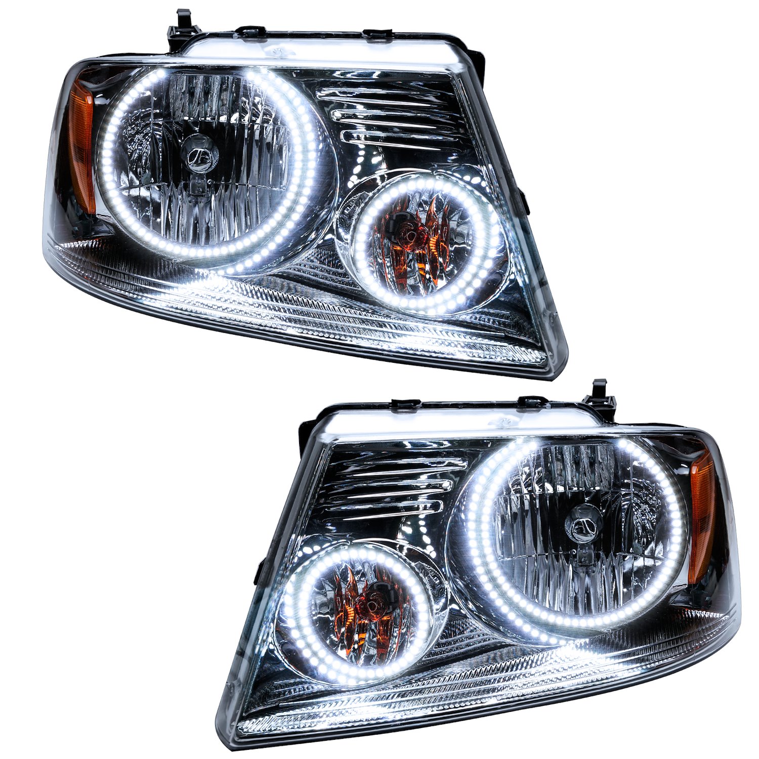 LED HALO Headlight Assembly Comes with preinstalled white LED Halos