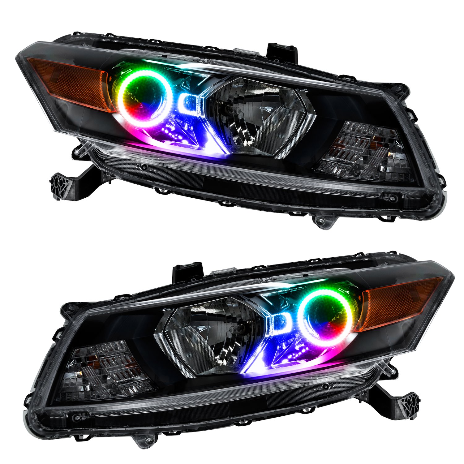 ColorSHIFT Halo Headlight Assemblies [2.0 Controller] for 2008-2012 Honda Accord Coupe