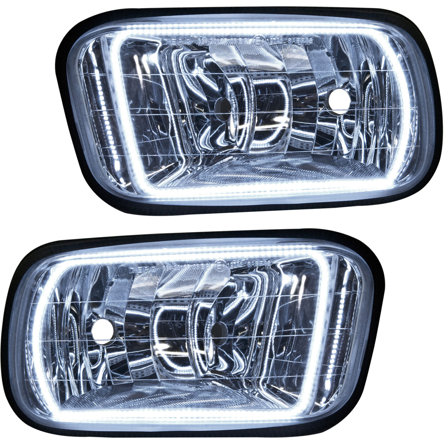 LED HALO Fog Light Assembly Comes with preinstalled white LED Halos