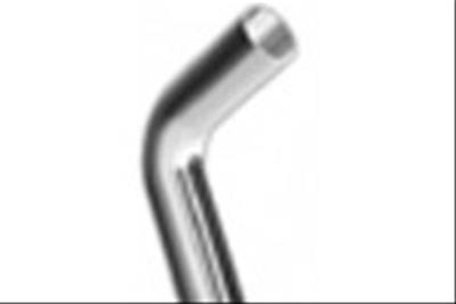 Stainless Exhaust Tubing 90 Degree Bend 2-1/2 in Radius - Legs 4 in x 12 in