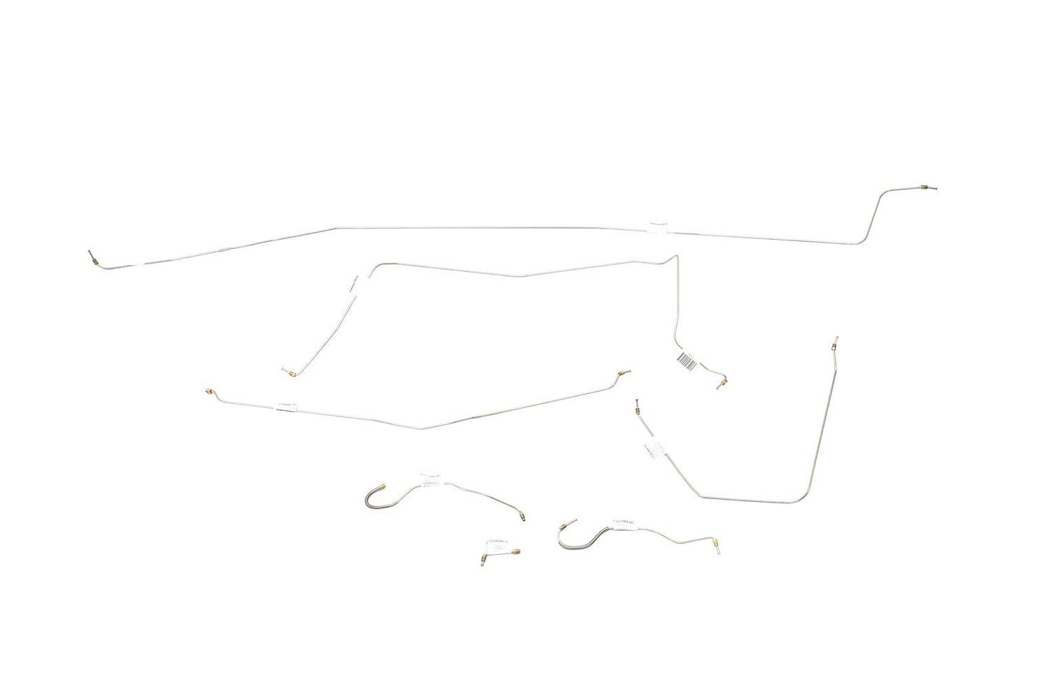 Chevrolet Corvette Brake Line Kits Power Disc - Early - Front to Rear - 3/16 in- Top of Frame -1965