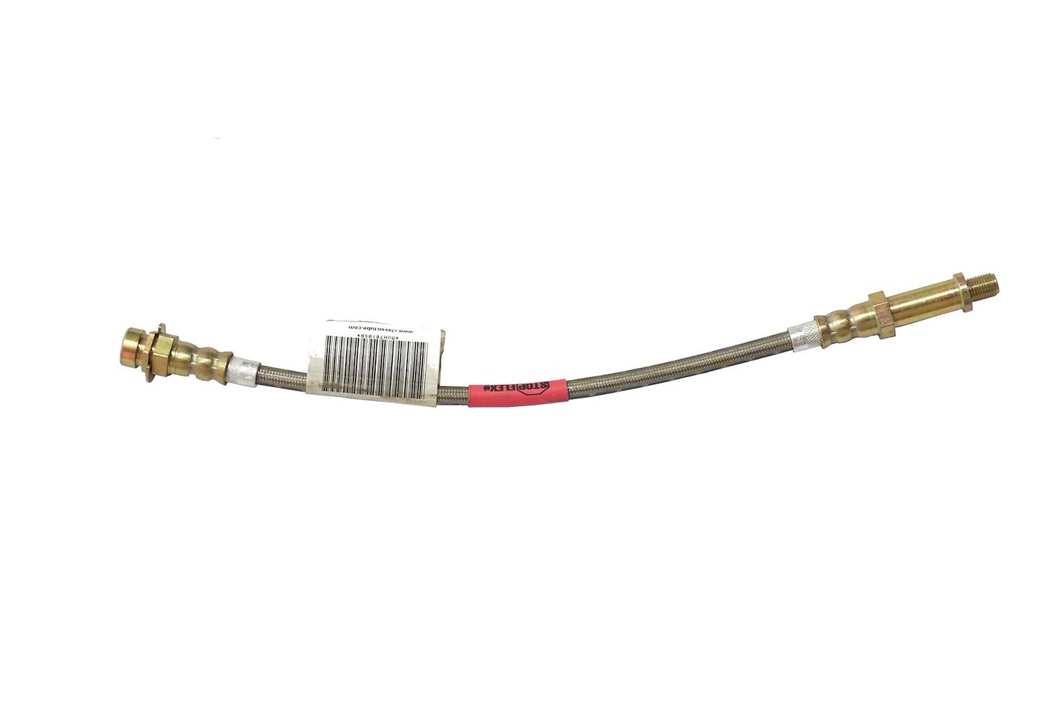 Ford Mustang Stainless Braided Flex Hose Front Drum Brake - Built After Aug. 1965 -1965 1966