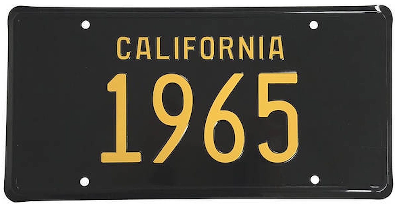 1965 CALIFORNIA LICENSE P