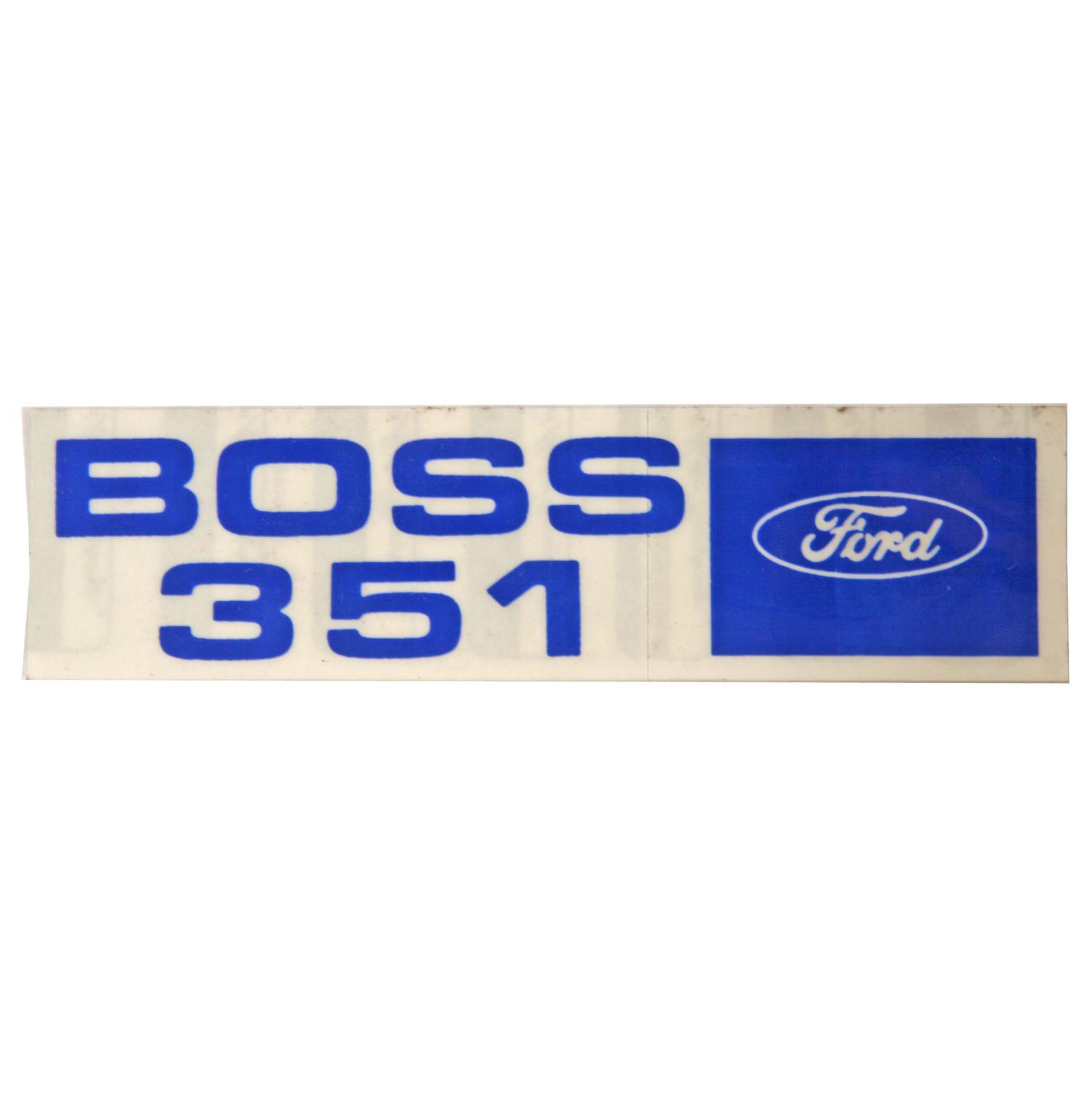 Valve Cover Decal 1971 Ford Mustang