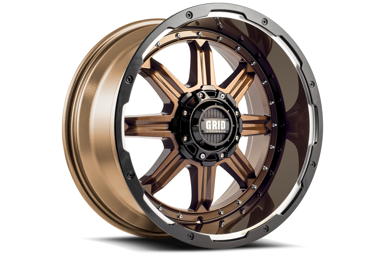 GD10-Series Wheel, Size: 18 x 9 in., Bolt Pattern: 6 x 135/139.70 mm, Offset: -12 mm [Gloss Bronze w/Black Lip]