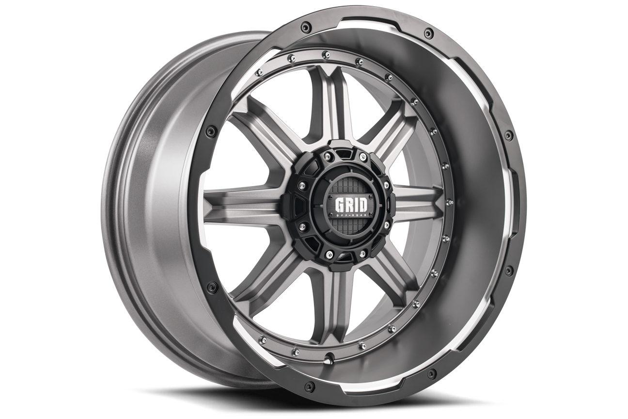 GD10-Series Wheel, Size: 20 x 9 in., Bolt Pattern: 6 x 135/139.70 mm, Offset: 15 mm [Matte Anthracite w/Black Lip]
