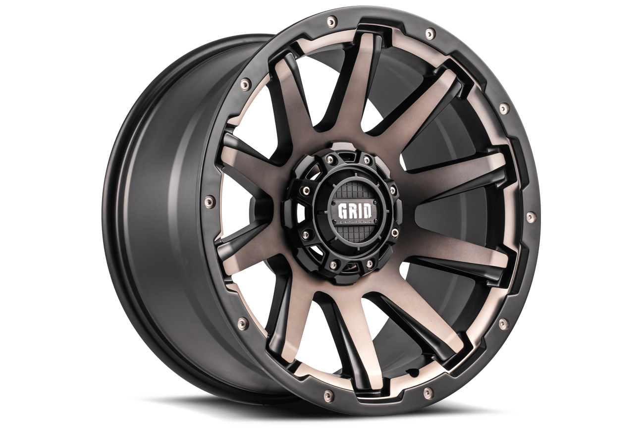 GD05-Series Wheel, Size: 18 x 9 in., Bolt Pattern: 6 x 135/139.70 mm, Offset: -12 mm [Matte BMF/Dark Tint]
