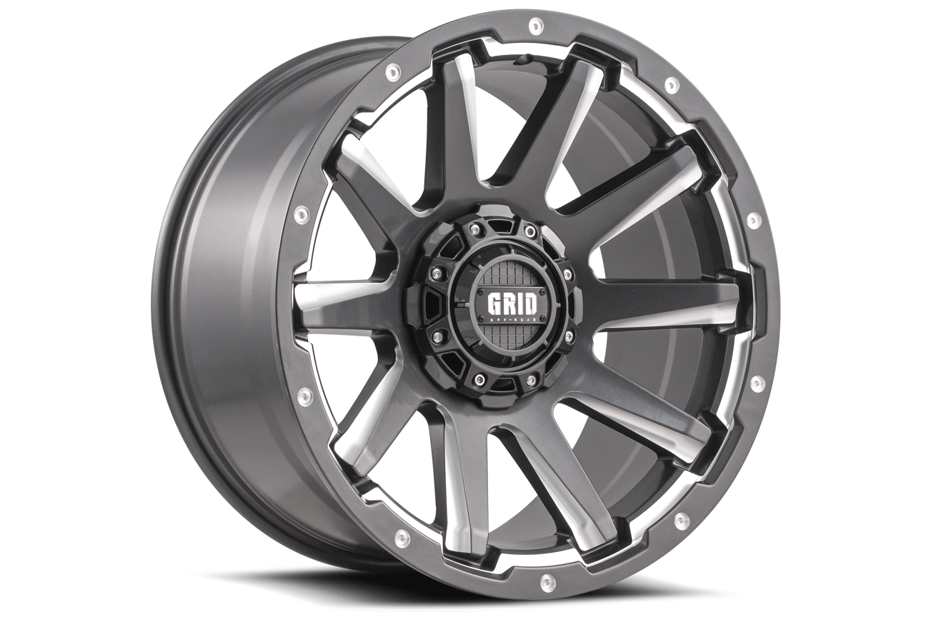 GD05-Series Wheel, Size: 18 x 9 in., Bolt Pattern: 6 x 135/139.70 mm, Offset: 15 mm [Gloss Graphite/Milled]