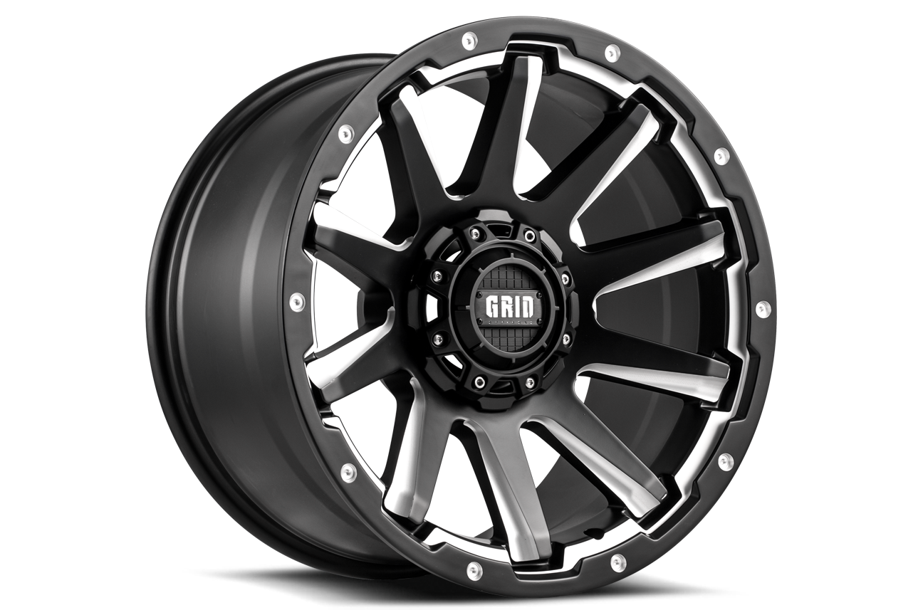 GD05-Series Wheel, Size: 20 x 10 in., Bolt Pattern: 5 x 150 mm, Offset: -12 mm [Matte Black/Milled]
