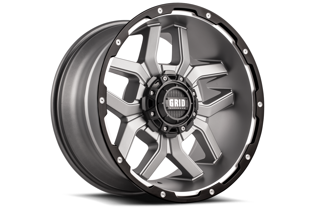 GD07-Series Wheel, Size: 17 x 9 in., Bolt Pattern: 6 x 135/139.70 mm, Offset: 15 mm [Matte Anthracite w/Black Lip]