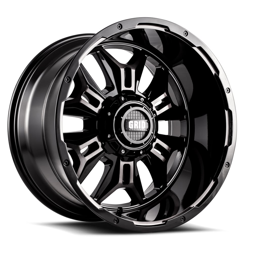 GD11-Series Wheel, Size: 20 x 10 in., Bolt Pattern: 5 x 150 mm, Offset: -25 mm [Double Dark Tint w/Gloss Black Lip]