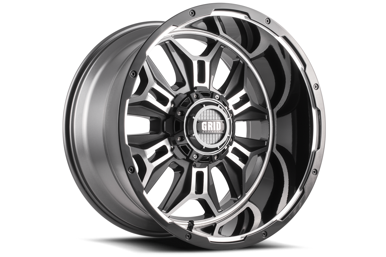 GD11-Series Wheel, Size: 20 x 10 in., Bolt Pattern: 8 x 170 mm, Offset: -25 mm [Gloss Anthracite w/Black Lip]