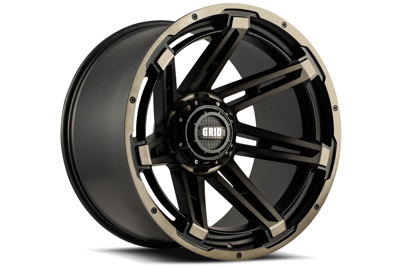 GD12-Series Wheel, Size: 18 x 9 in., Bolt Pattern: 6 x 135/139.70 mm, Offset: 15 mm [Double Dark Tint w/Matte Black Lip]