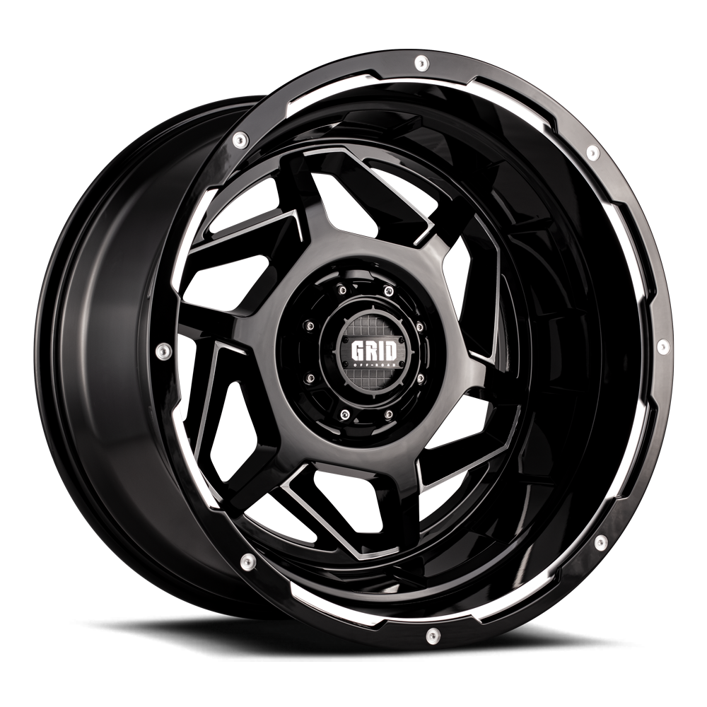 GD14-Series Wheel, Size: 17 x 9 in., Bolt Pattern: 6 x 135/139.70 mm, Offset: 15 mm [Gloss Black/Milled]