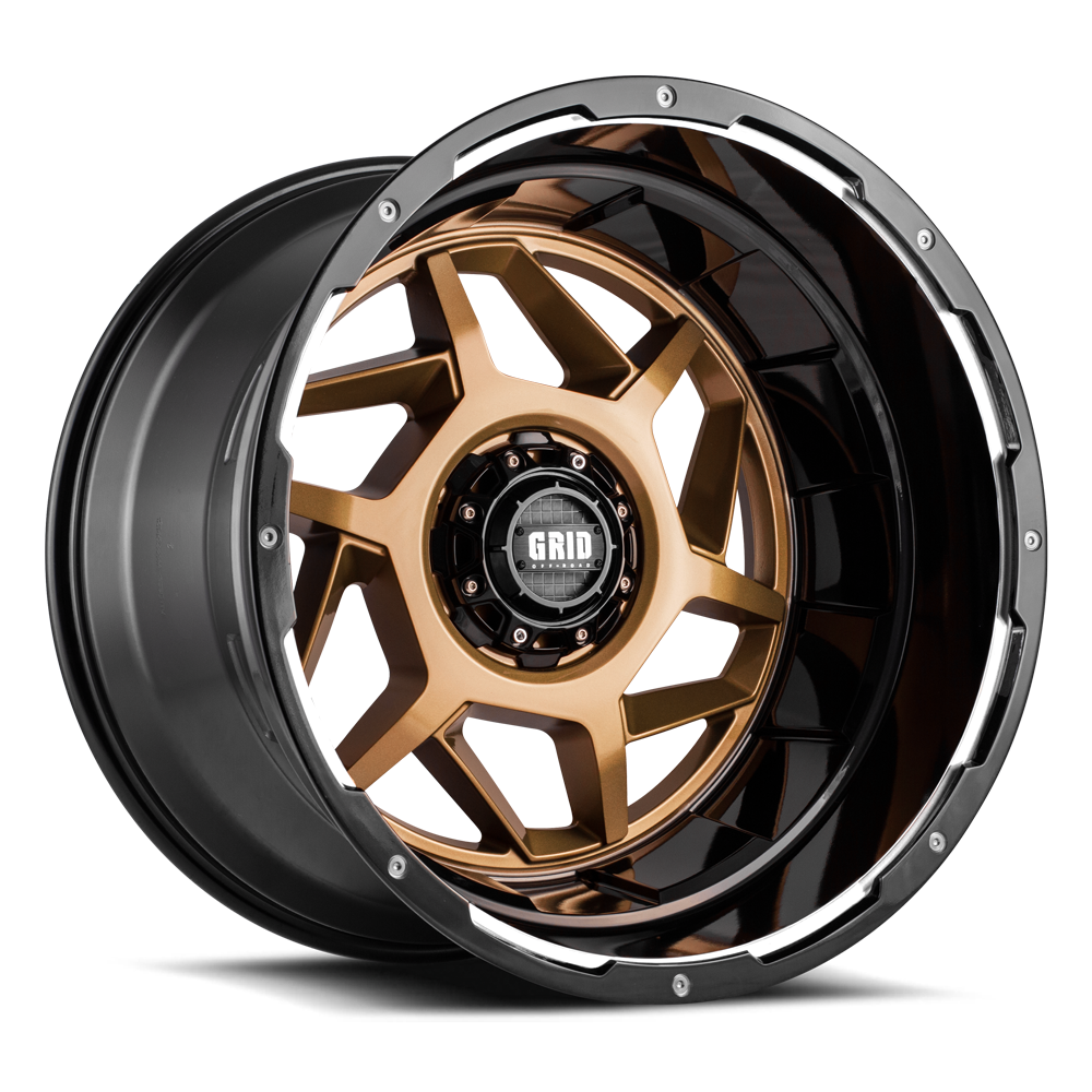 GD14-Series Wheel, Size: 20 x 10 in., Bolt Pattern: 5 x 127/139.70 mm, Offset: -25 mm [Gloss Bronze w/Black Lip]
