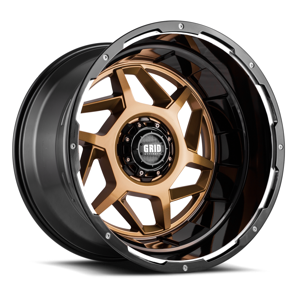GD14-Series Wheel, Size: 20 x 9 in., Bolt Pattern: 6 x 135/139.70 mm, Offset: 15 mm [Gloss Bronze w/Black Lip]
