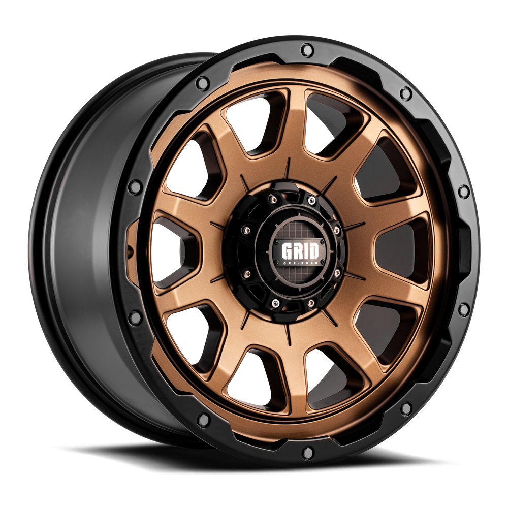 GD15-Series Wheel, Size: 17 x 9 in., Bolt Pattern: 5 x 114.30/127 mm, Offset: -12 mm [Matte Bronze w/Black Lip]