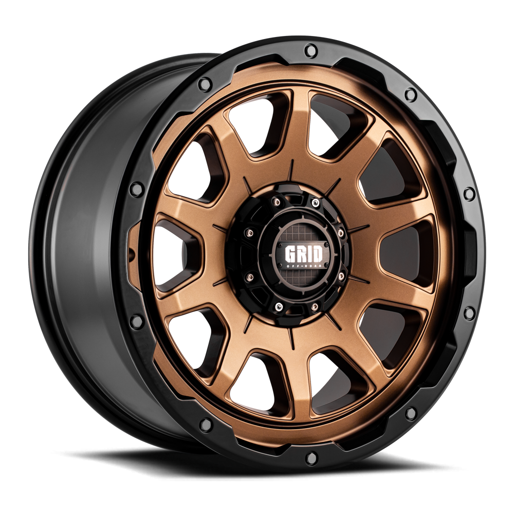 GD15-Series Wheel, Size: 20 x 9 in., Bolt Pattern: 8 x 165.10 mm, Offset: -12 mm [Matte Bronze w/Black Lip]