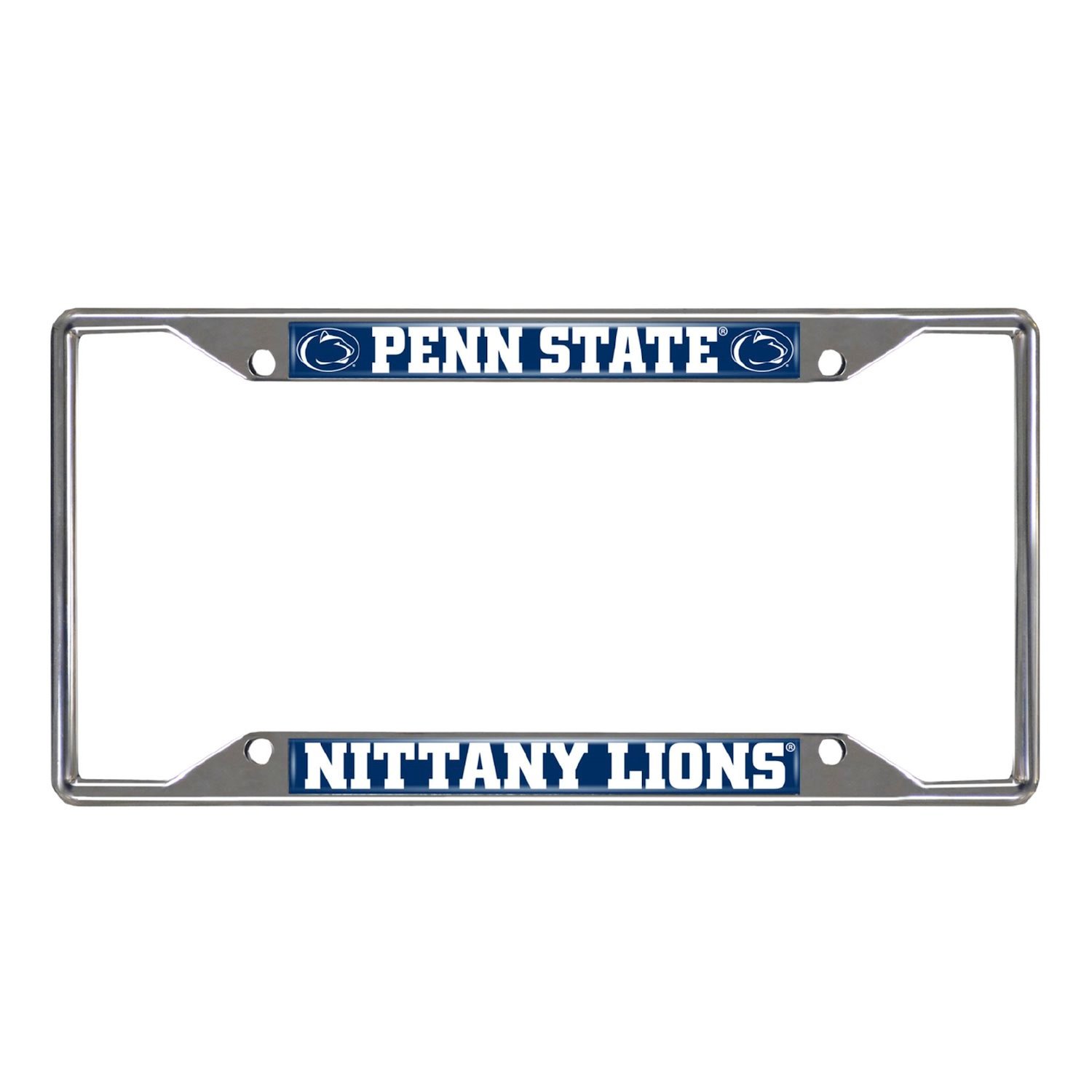 14880 Chrome-Metal License Plate Frame, 6.25 in. x 12.25 in., Penn State