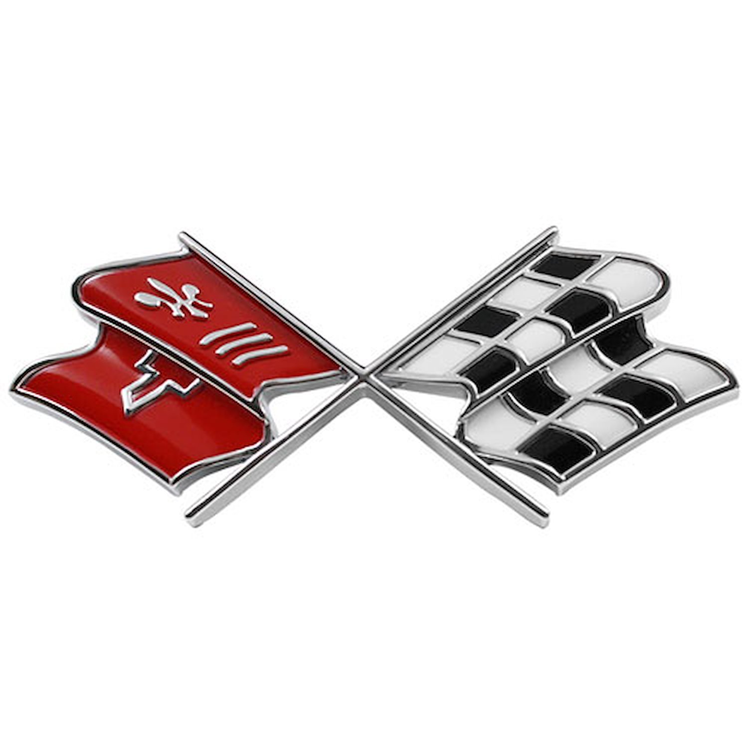 Front X-Flag Emblem 1968-72 Chevy Corvette