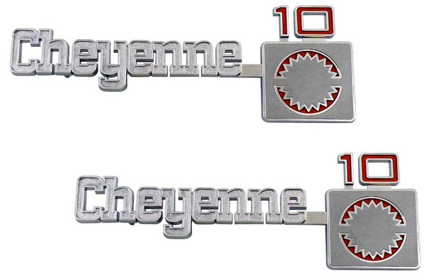 Front Fender Emblem Set 1975-1980 Chevy Cheyenne 1/2 Ton - "Cheyenne 10"
