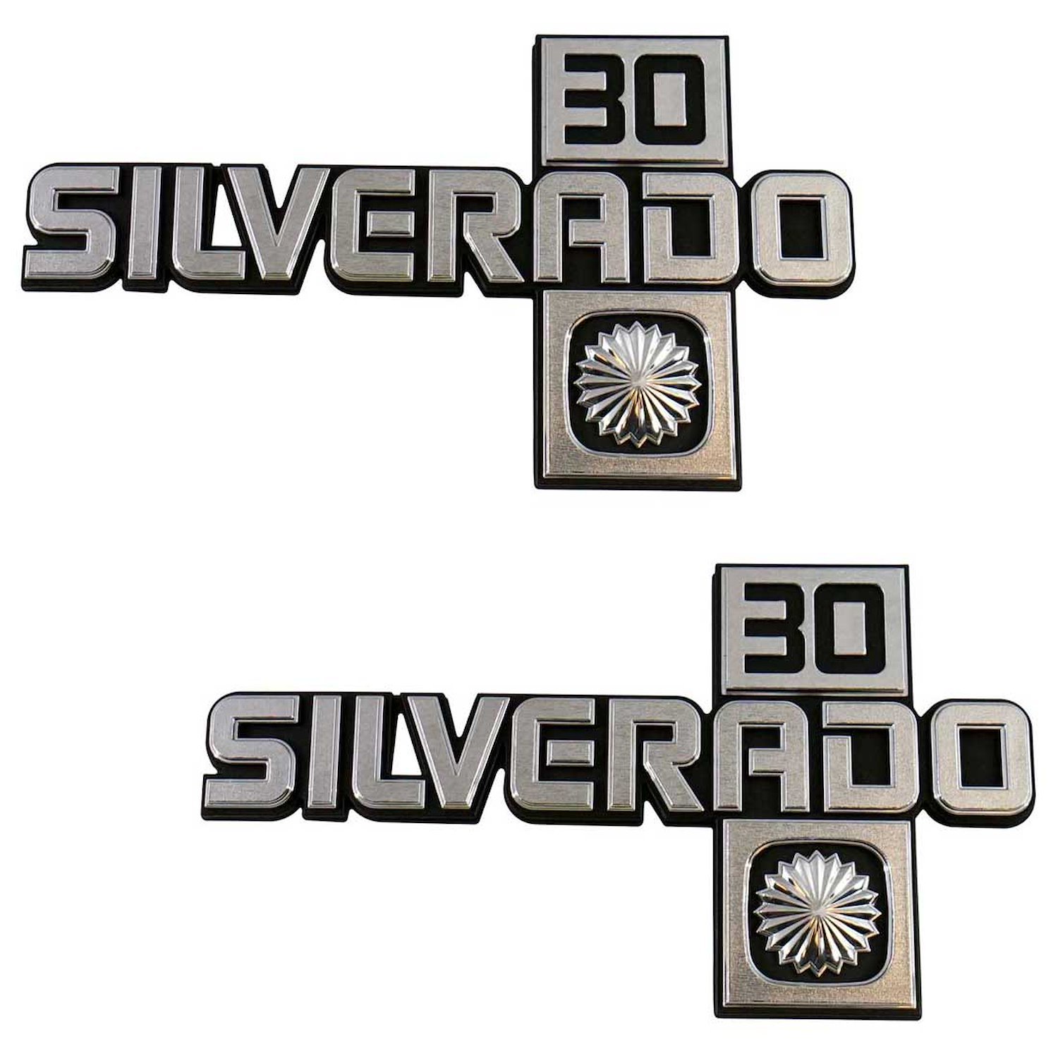 Front Fender Emblem Set 1981-1988 Chevy Silverado 3500 - "Silverado 30"