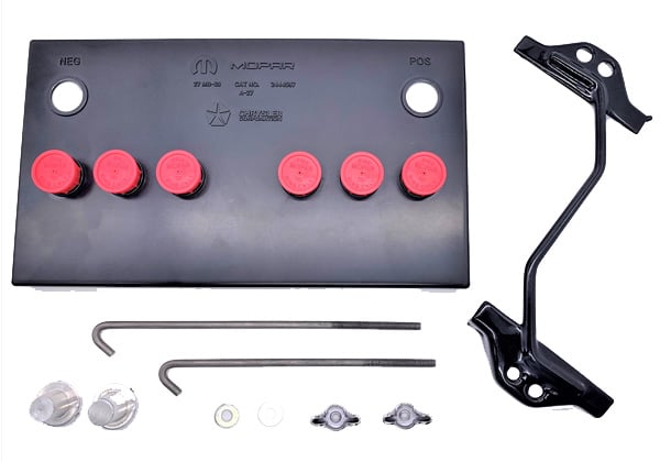 OEM-Style Group 27 Battery Topper Kit for Select 1966-1969 Mopar A-Body [Red]