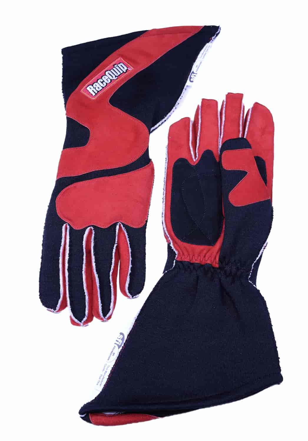 SFI-5 359 Series Outseam Long Angle Cut Driving Gloves Red/Black Medium