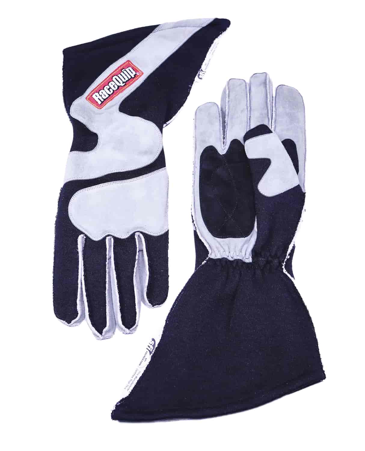 SFI-5 359 Series Outseam Long Angle Cut Driving Gloves Gray/Black X-Large